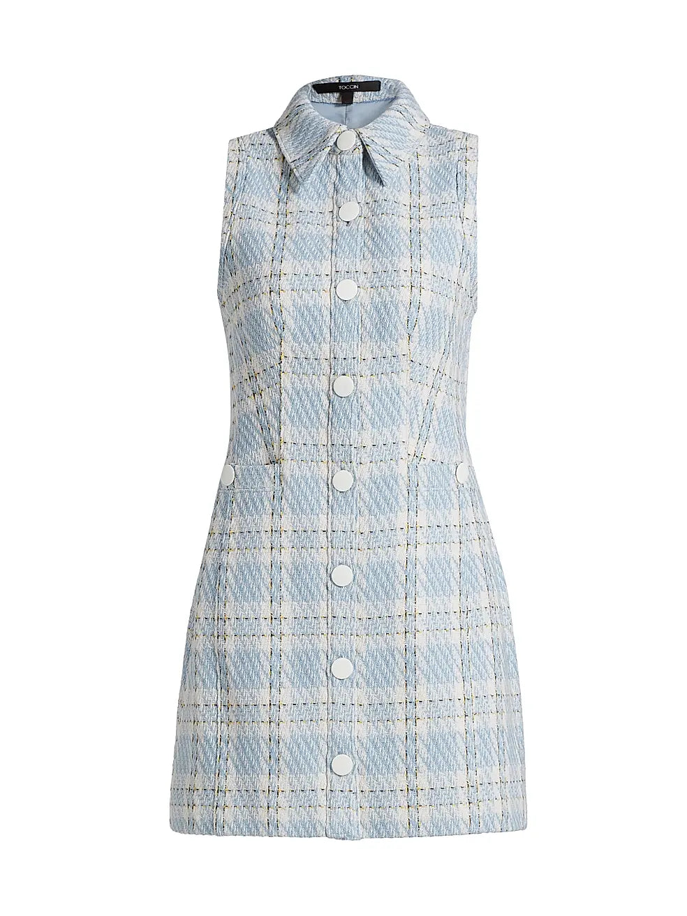 Sophia Button-Front Tailored Dress
