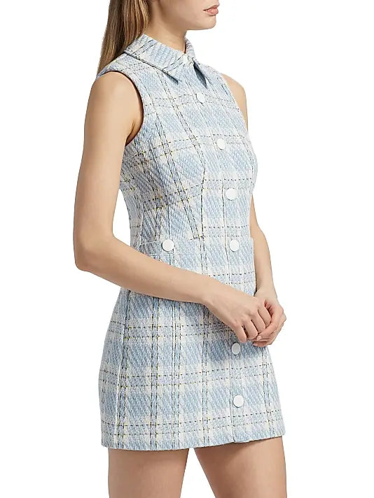 Sophia Button-Front Tailored Dress