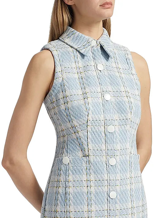 Sophia Button-Front Tailored Dress
