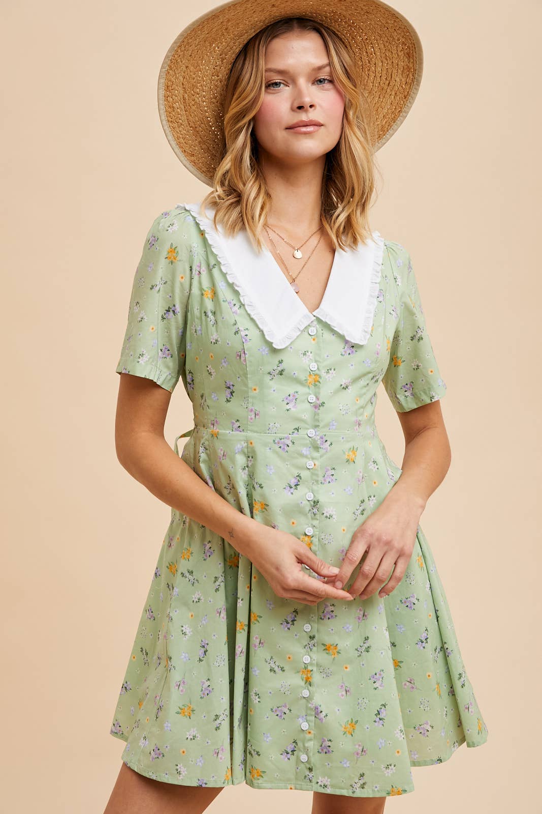 In Loom - PETER PAN COLLAR FLORAL MINI