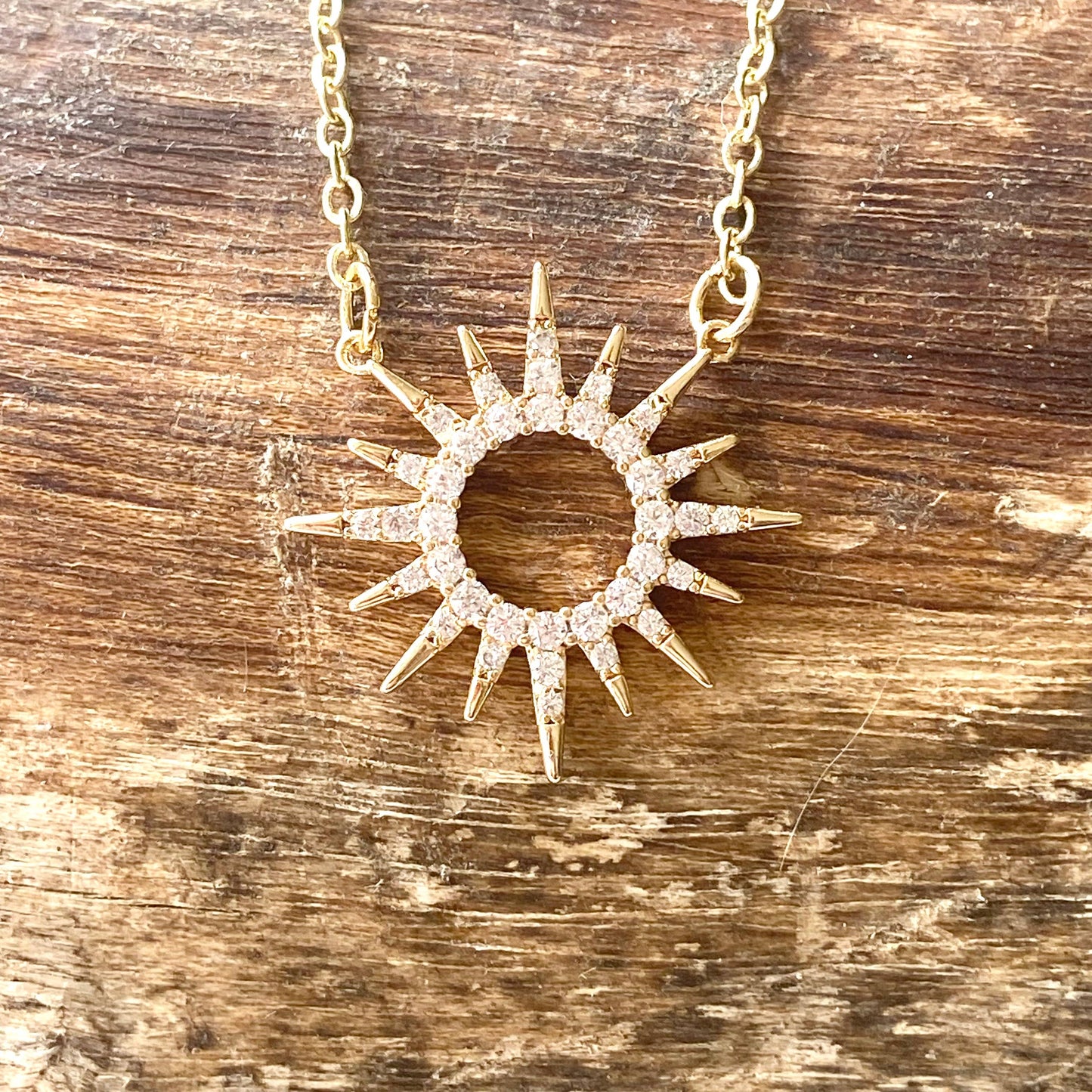 VB&CO Designs Handmade Jewelry - Sun celestial necklace minimalist boutique salon jewelry