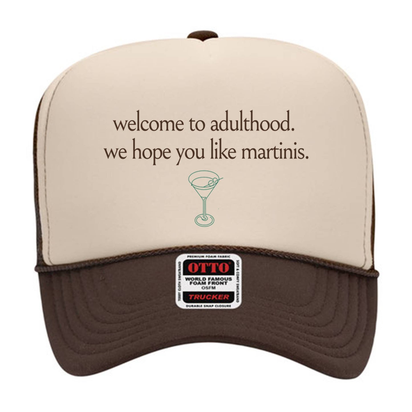 femfetti - Adulthood Martinis Mesh Back Trucker Hat