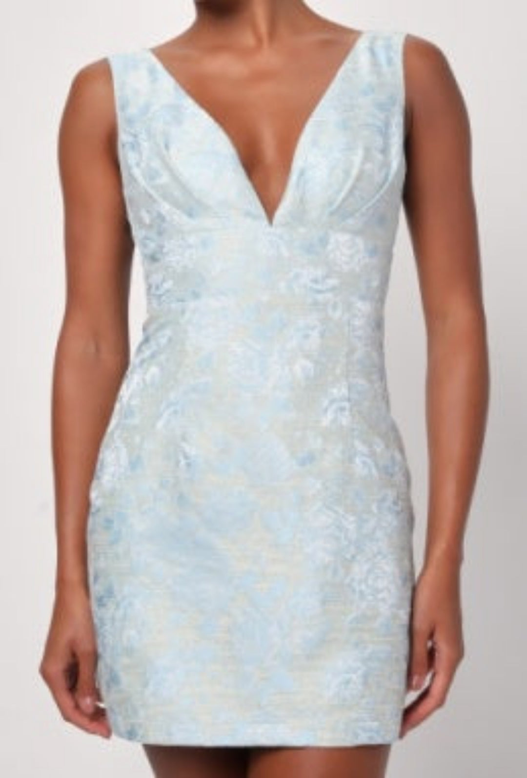 Camilla Floral Mini Dress - Blue