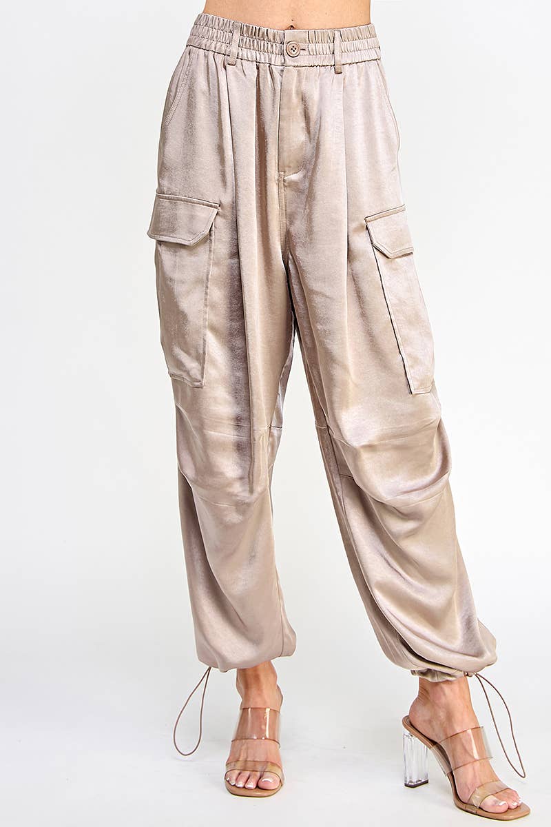 Flowcore Gloss Satin Cargo Pants