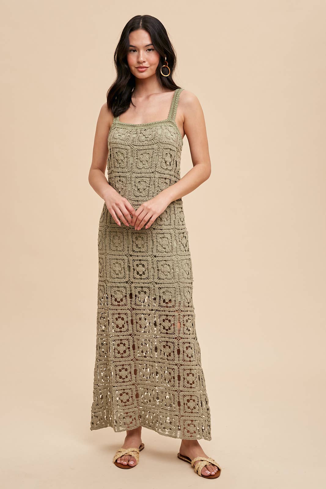 In Loom - COTTON CROCHET MAXI TANK DRESS