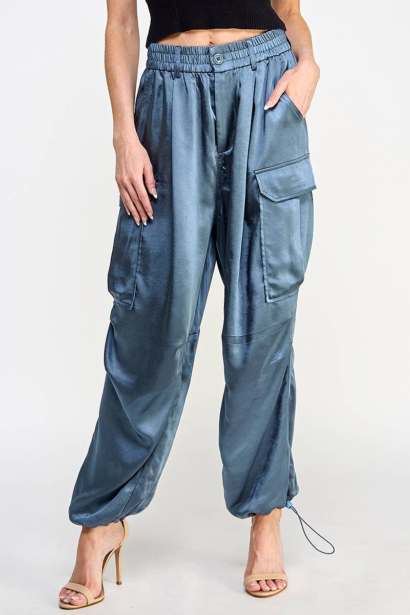 Flowcore Gloss Satin Cargo Pants