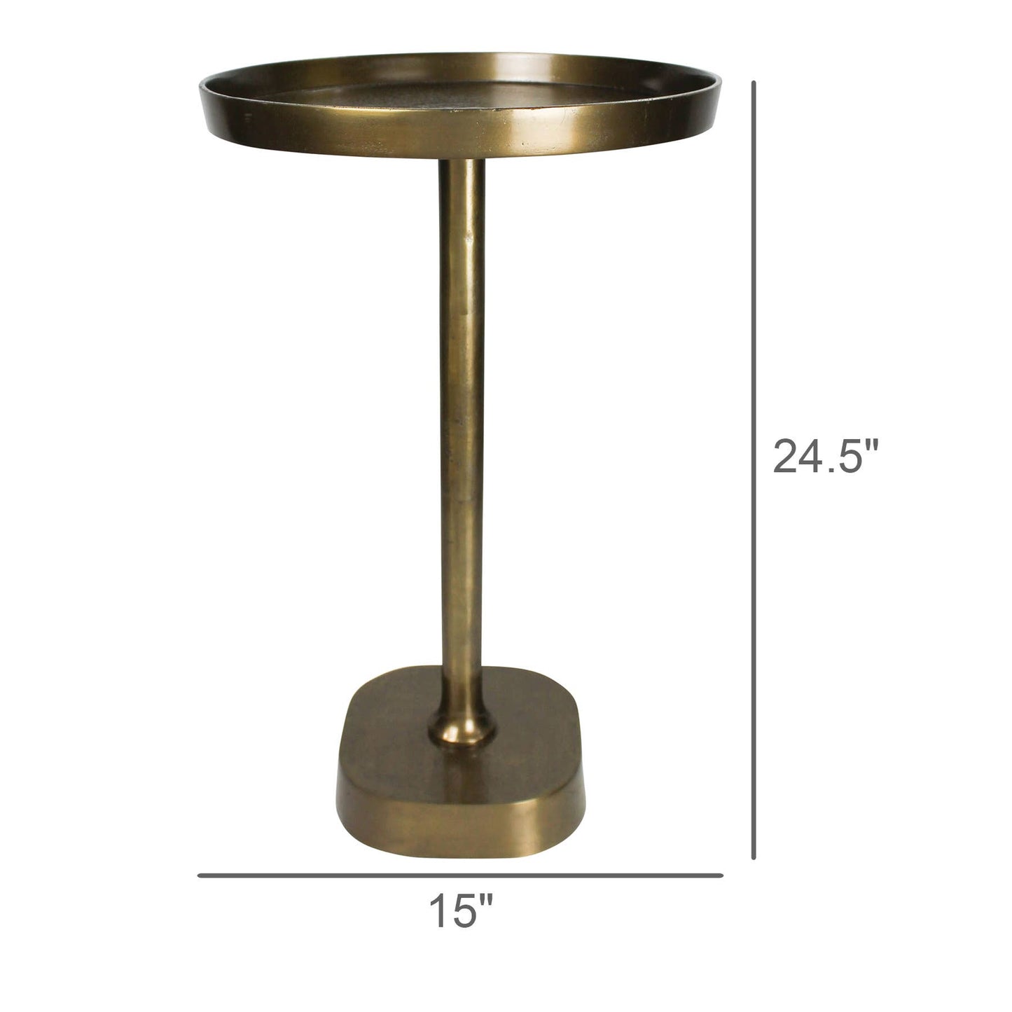 Fulton Side Table, Brass