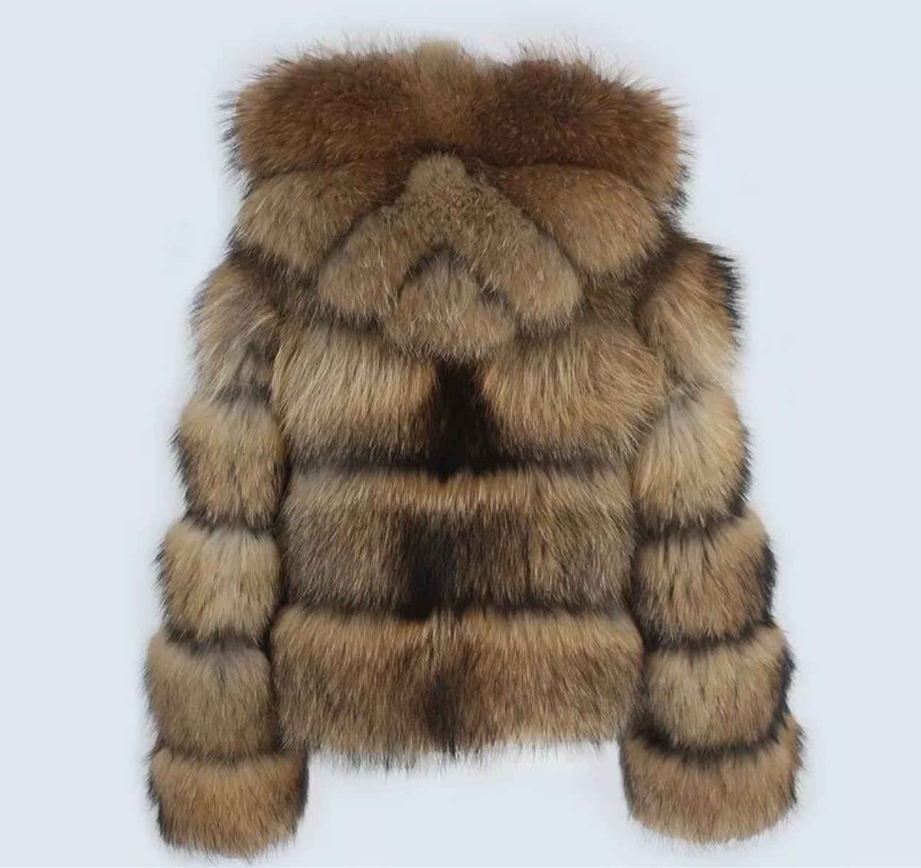 Custom Raccoon fur-cropped bomber
