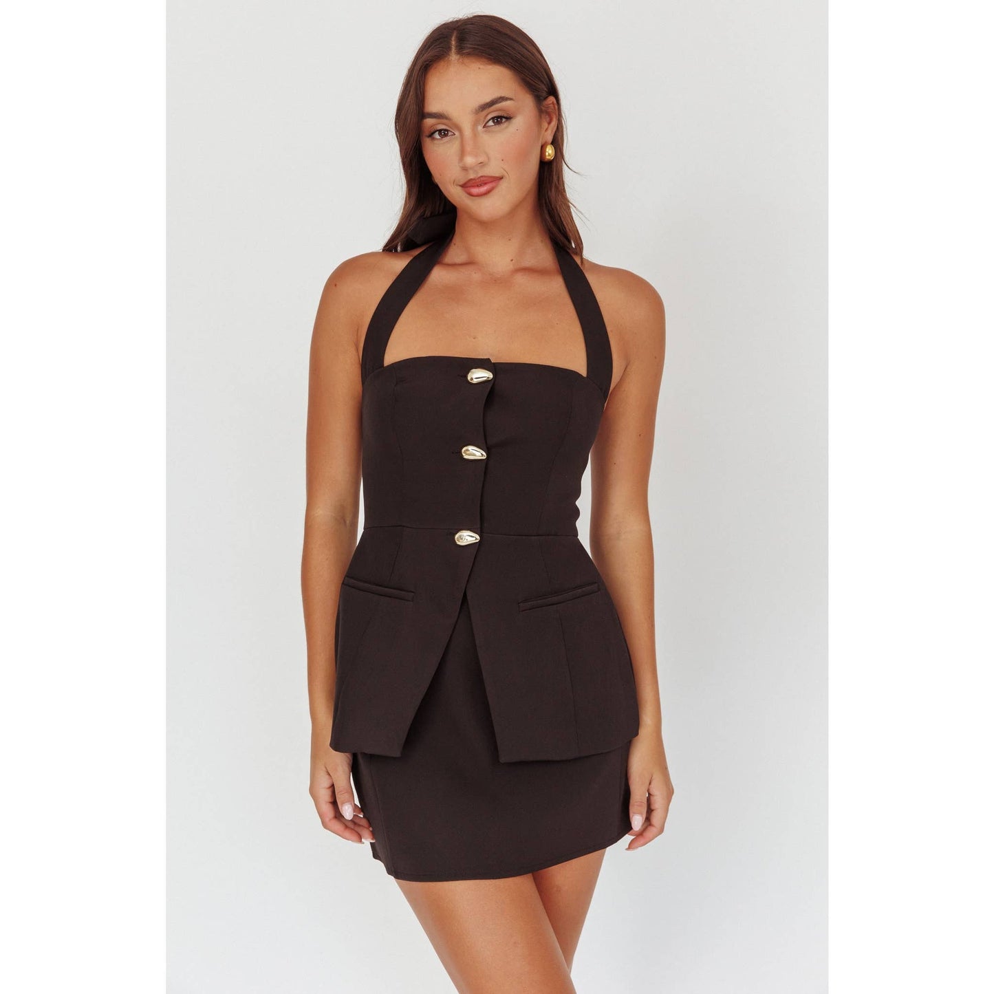 HALTER TOP AND SKIRT SET