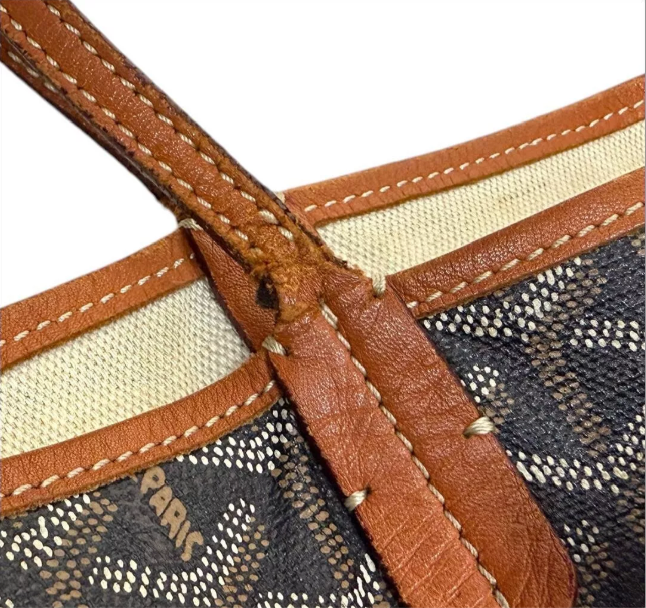 GOYARD Goyardine Saint Louis PM Black & Tan