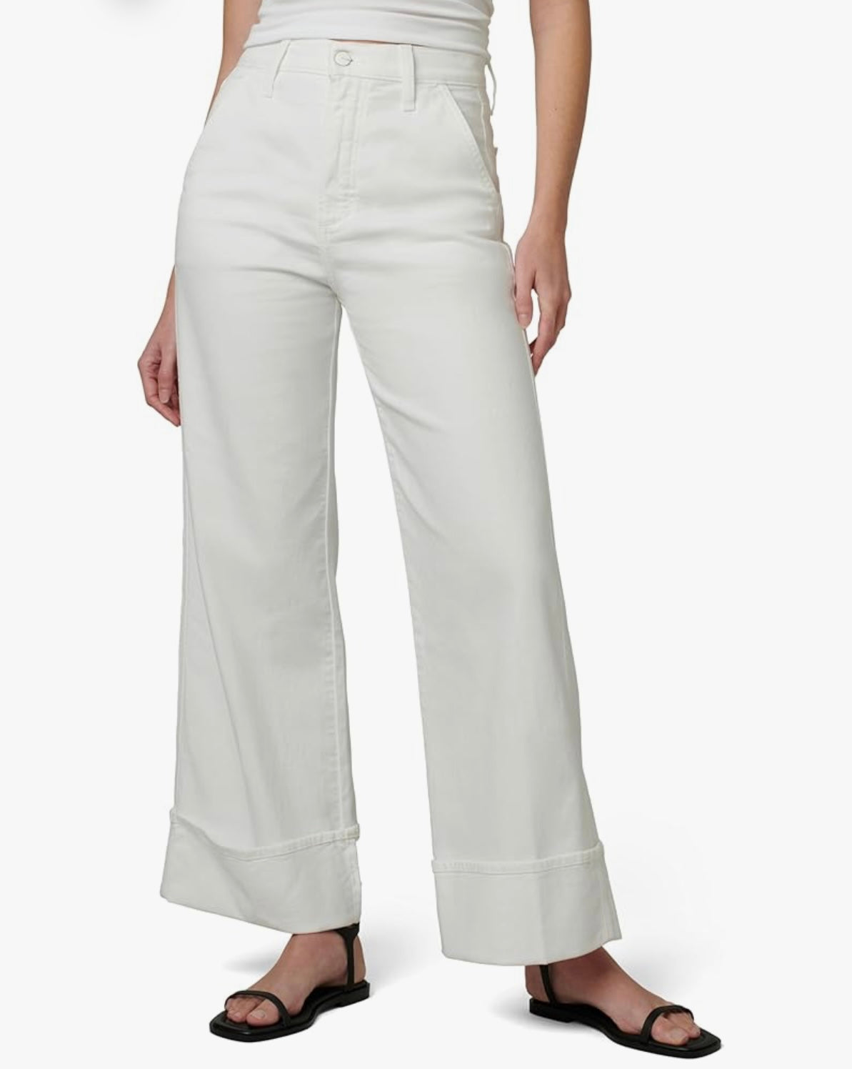 The Trixie High-Rise Wide Leg Optic White Denim Trouser - Joe’s