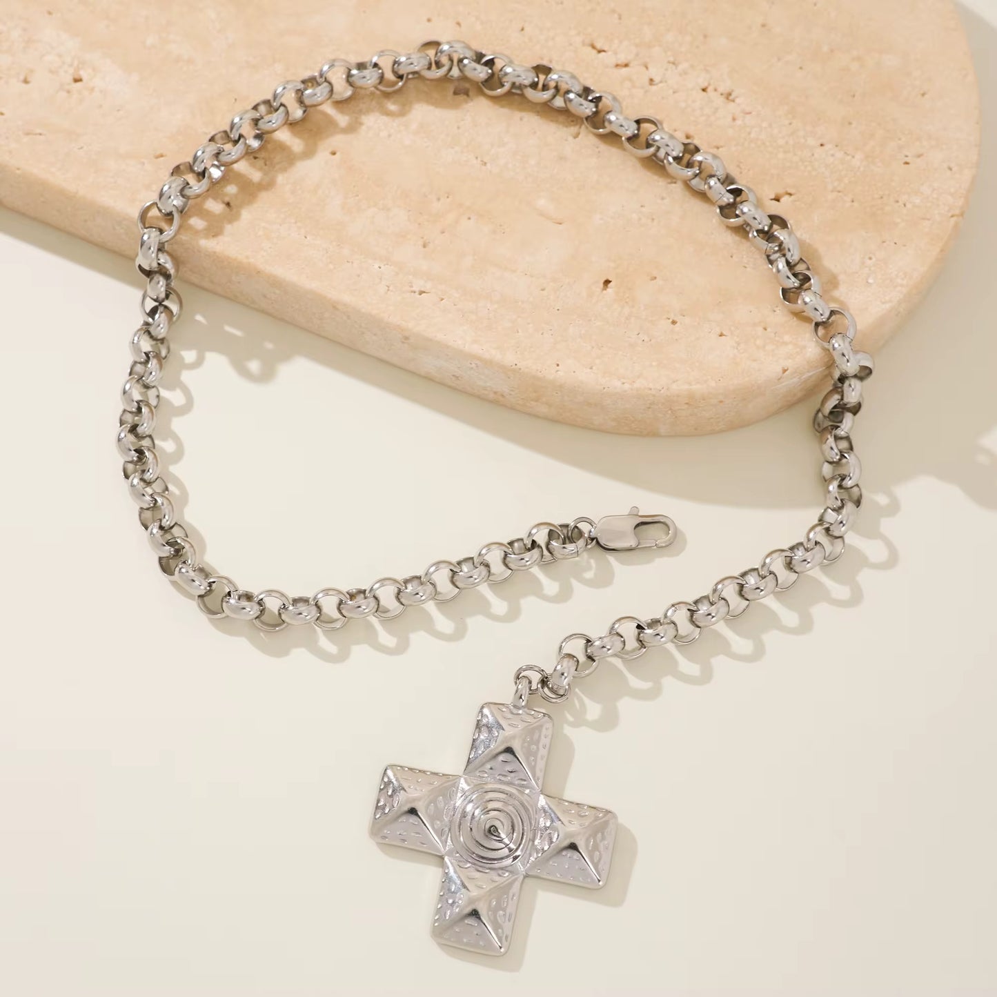 Celestial Cross Link Necklace
