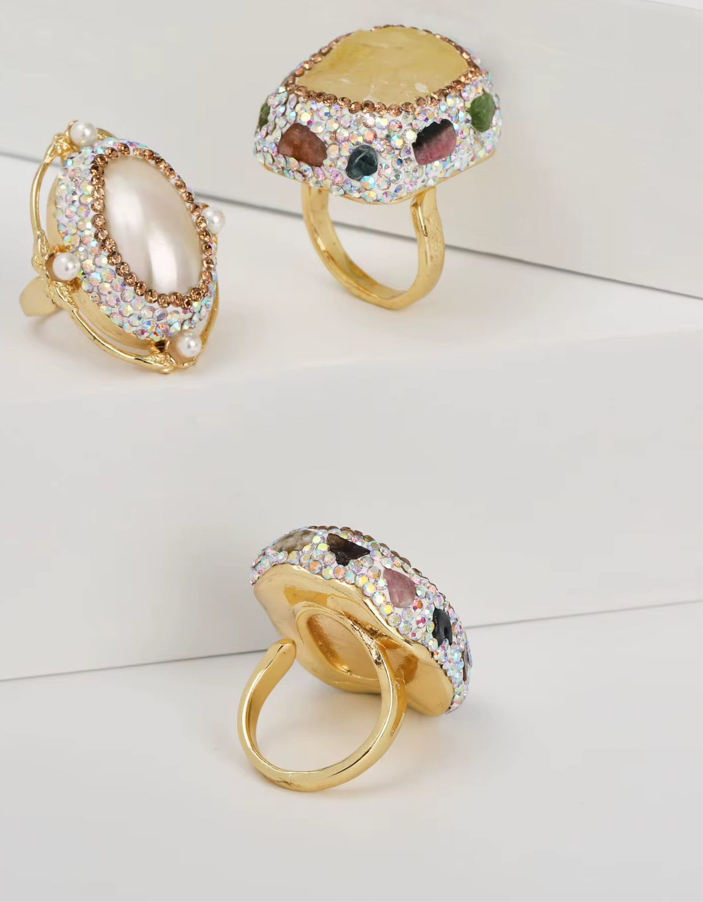 Celeste Crystal Cocktail Ring