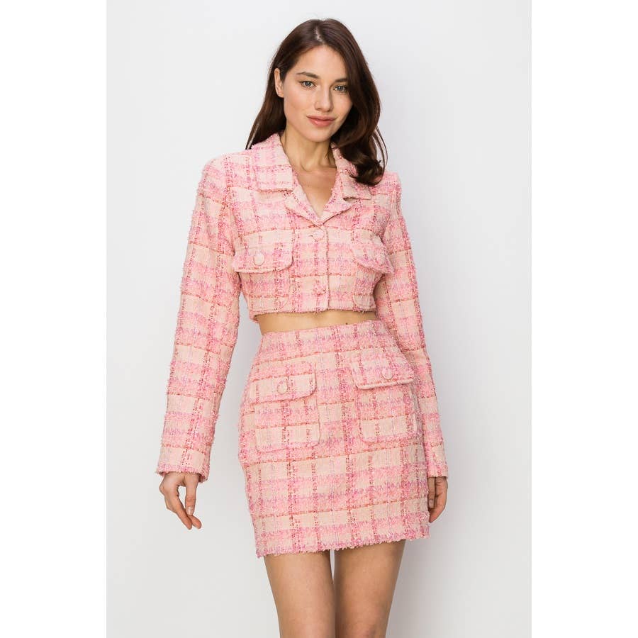 SPRING TWEED MINI SKIRT
