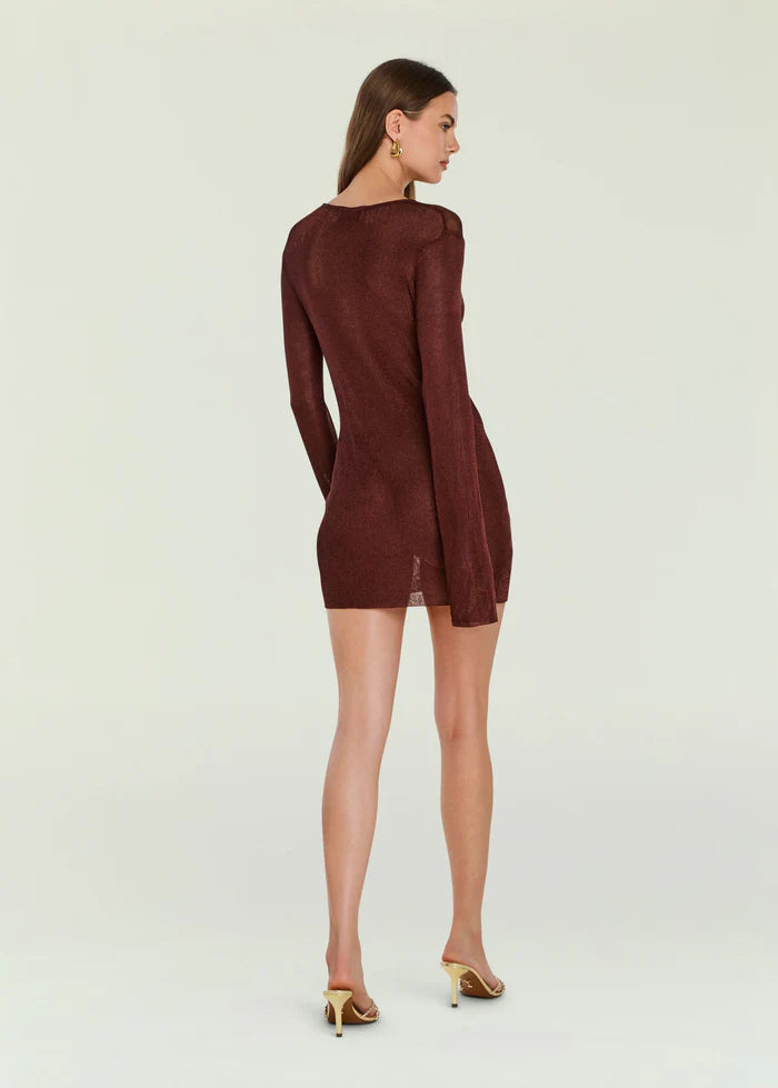 Emeri Metallic Knit Mini Dress SEROYA