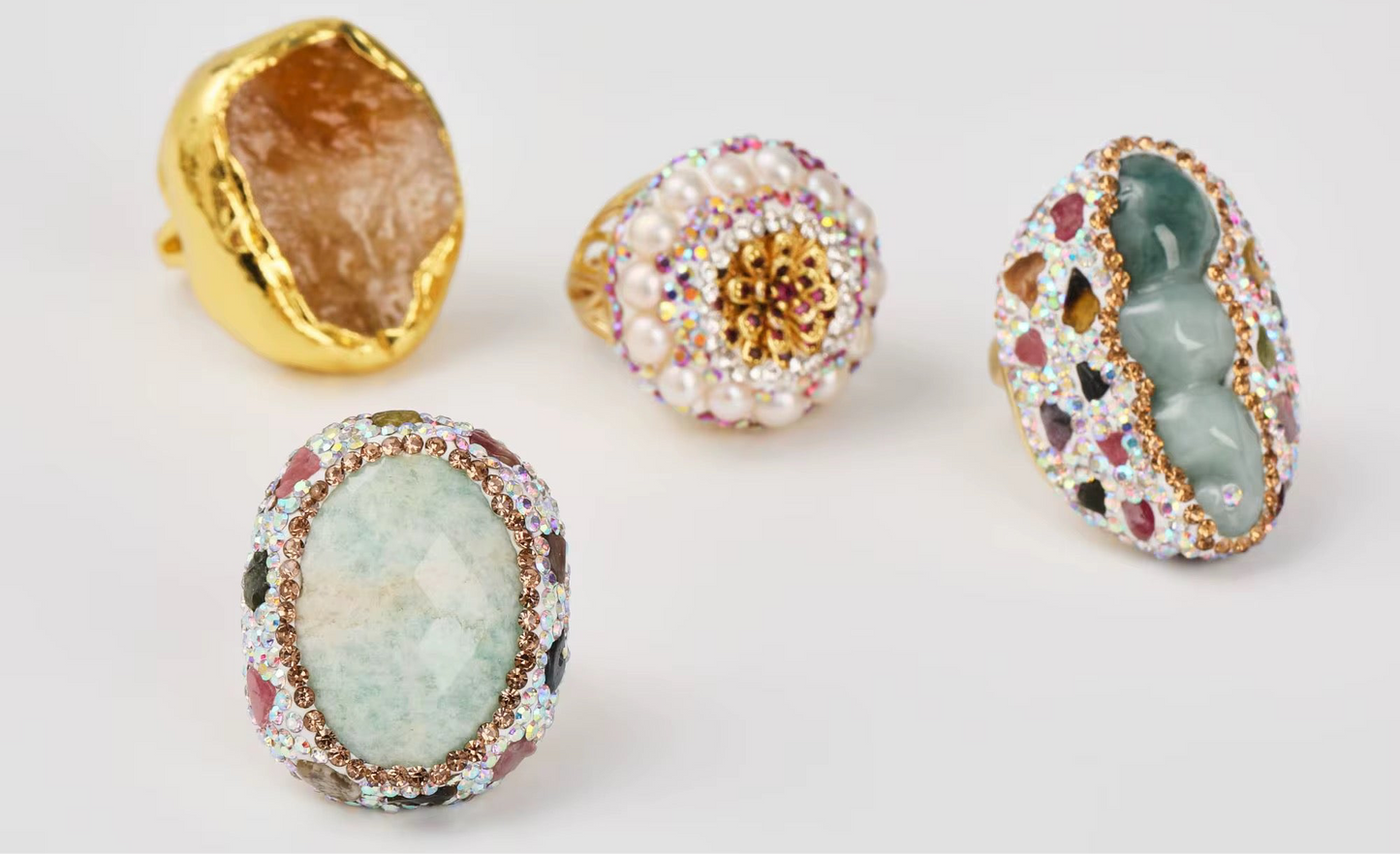 Celeste Crystal Cocktail Ring