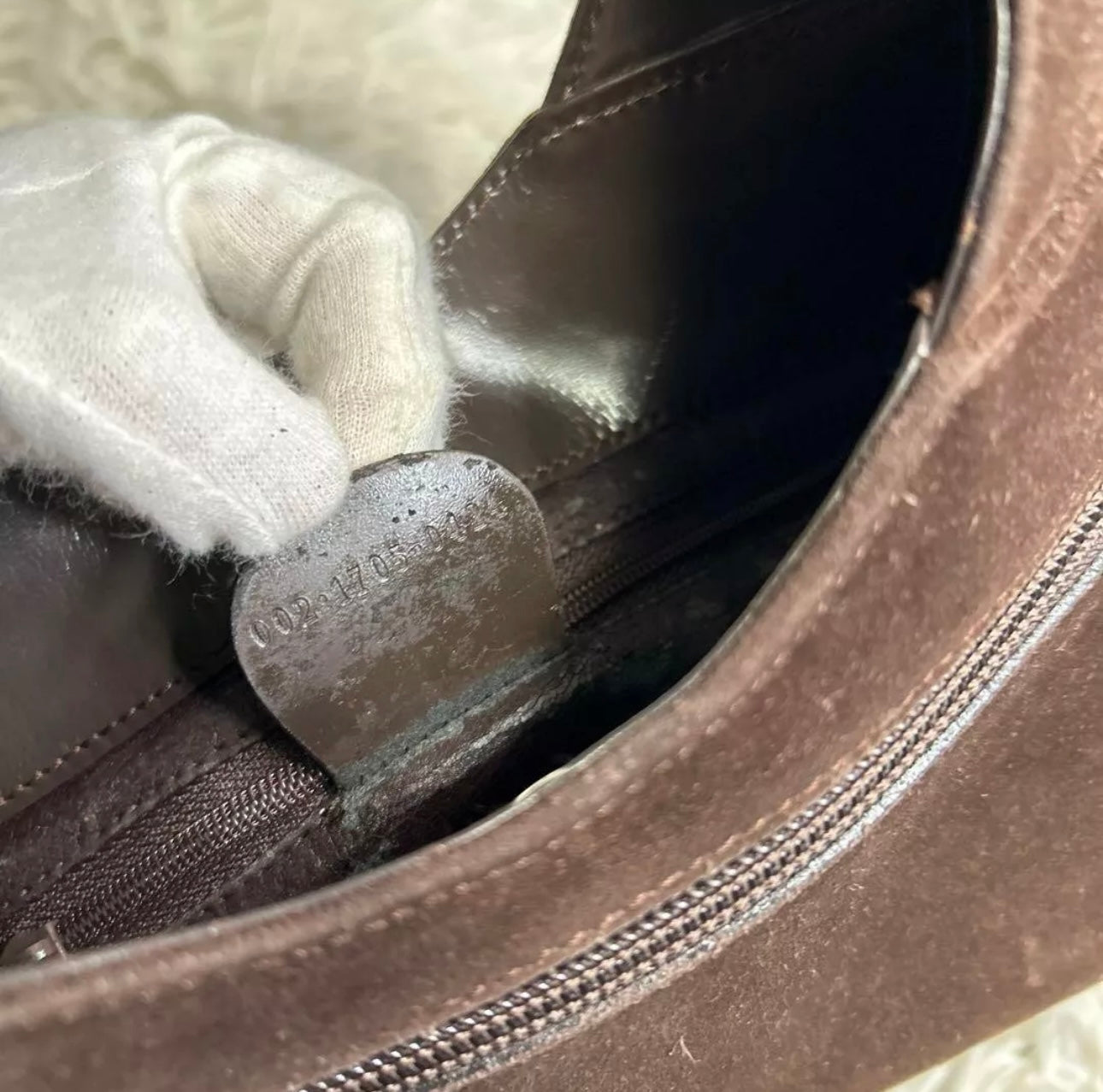 Gucci Tom Ford Era Suede Shoulder Bag