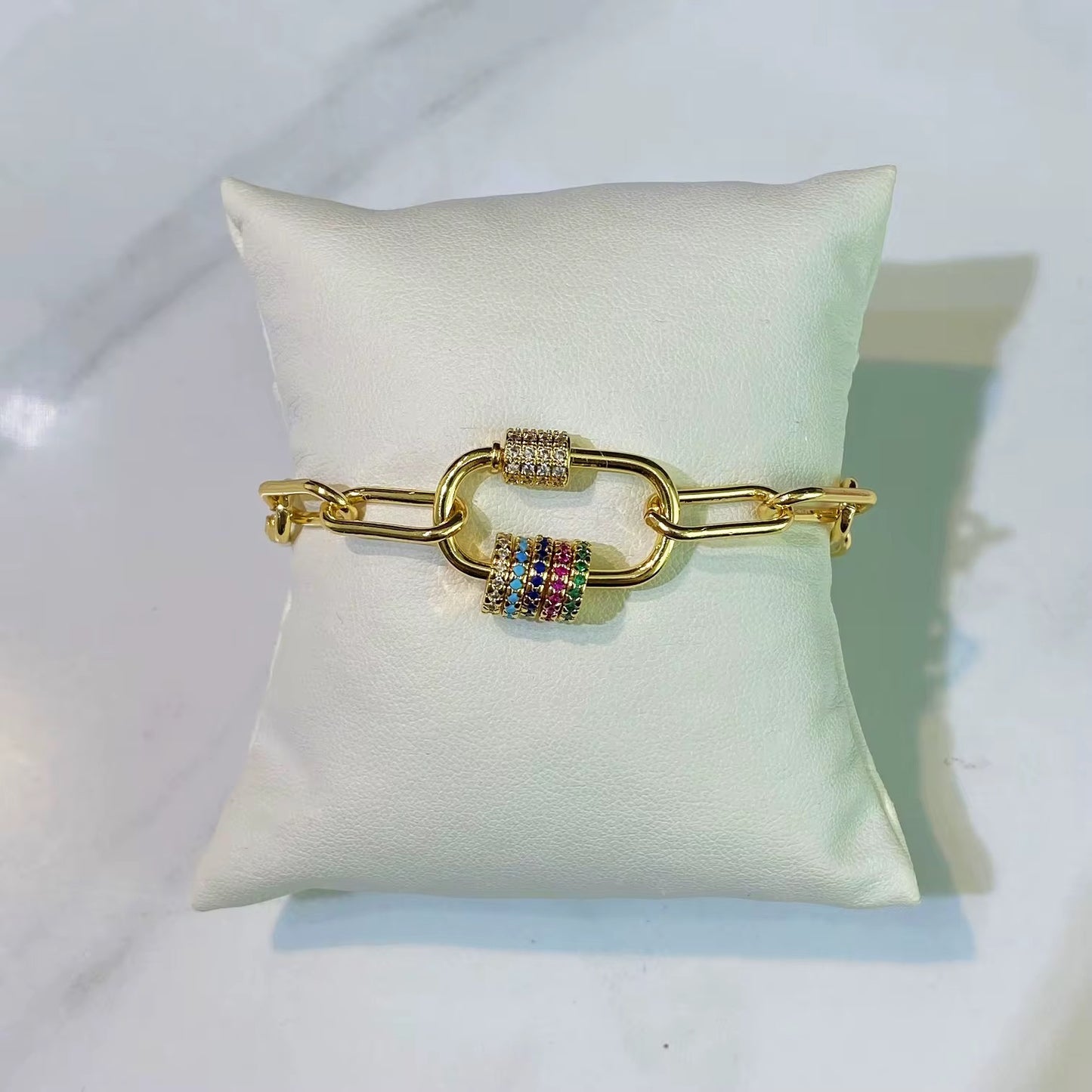 Luxe Lock Link Bracelet