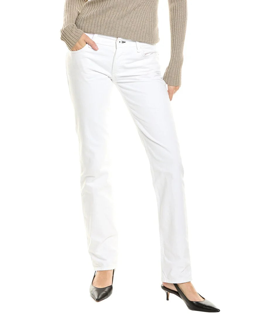 Piper Bright White Low-Rise Straight Jeans - Rag & Bone
