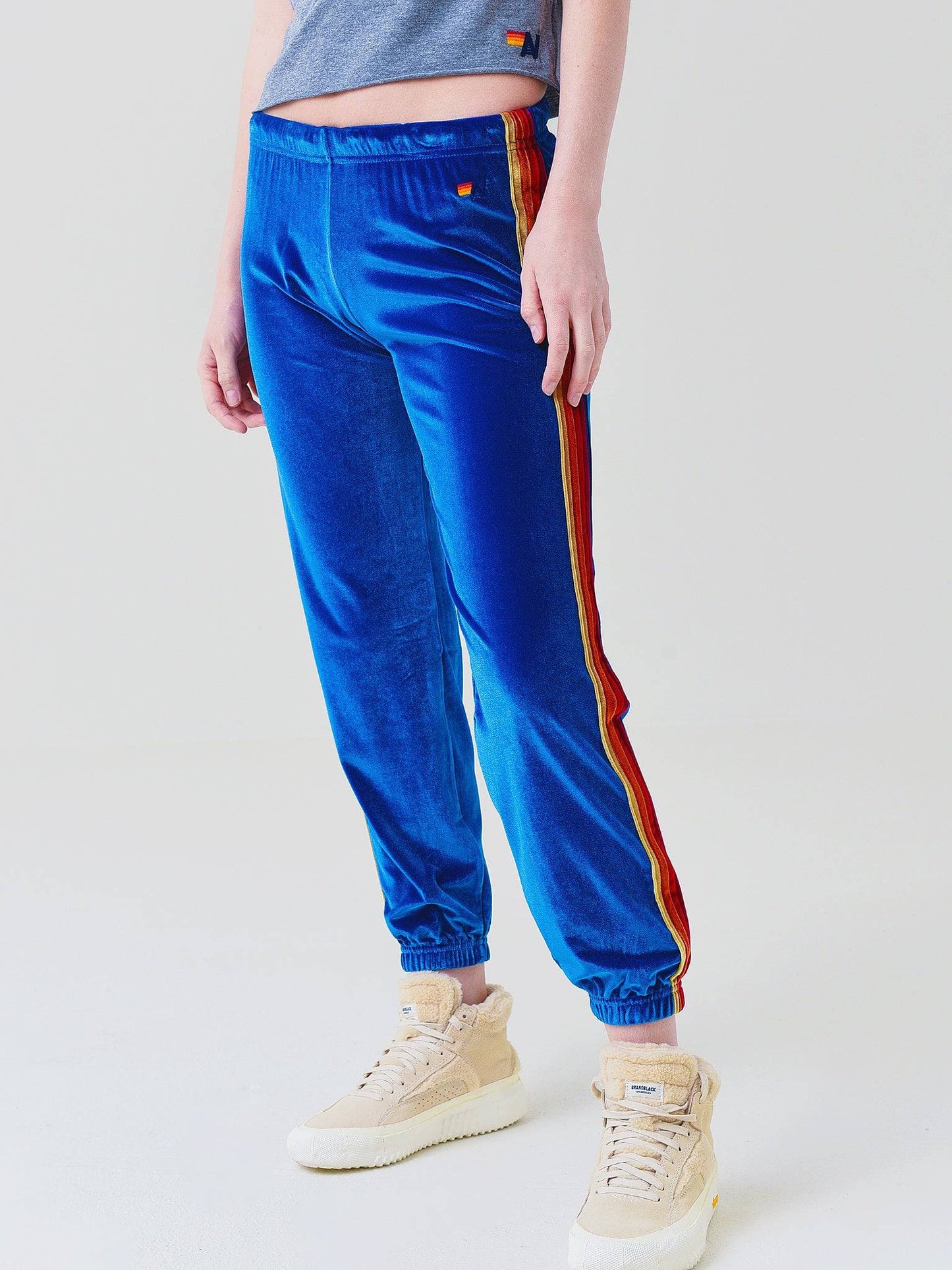CLASSIC VELVET RELAXED SWEATSHIRT & Pant Set - VINTAGE BLUE