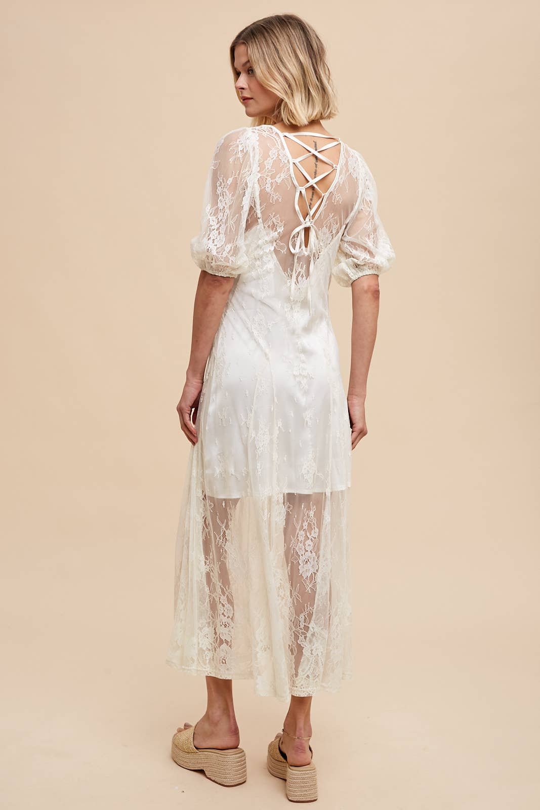 In Loom - LACE MAXI DRESS WITH CORSET BACK