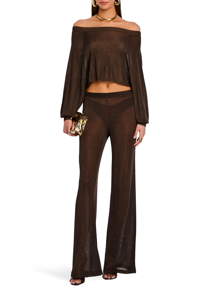 SHELDON METALLIC KNIT PANT - SER.O.YA