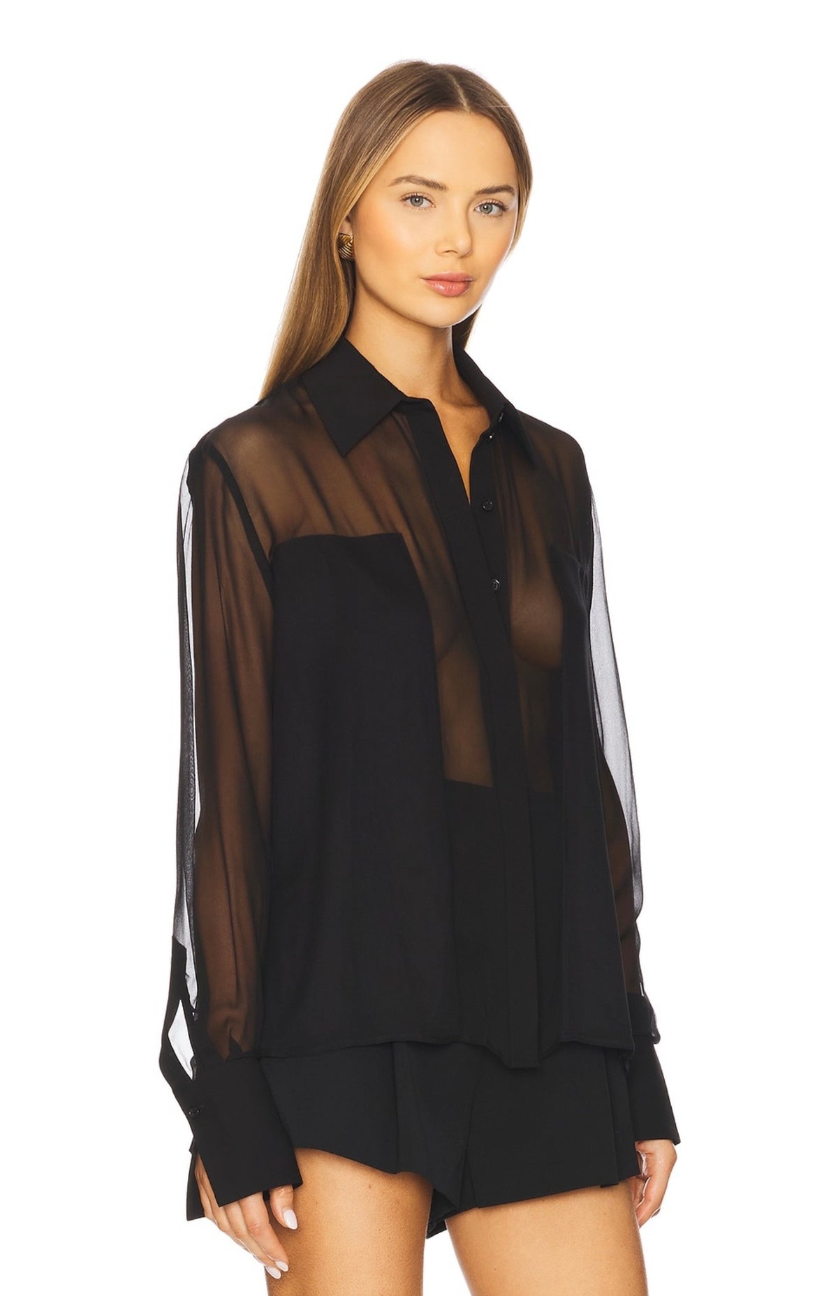 Flore silk shirt in white