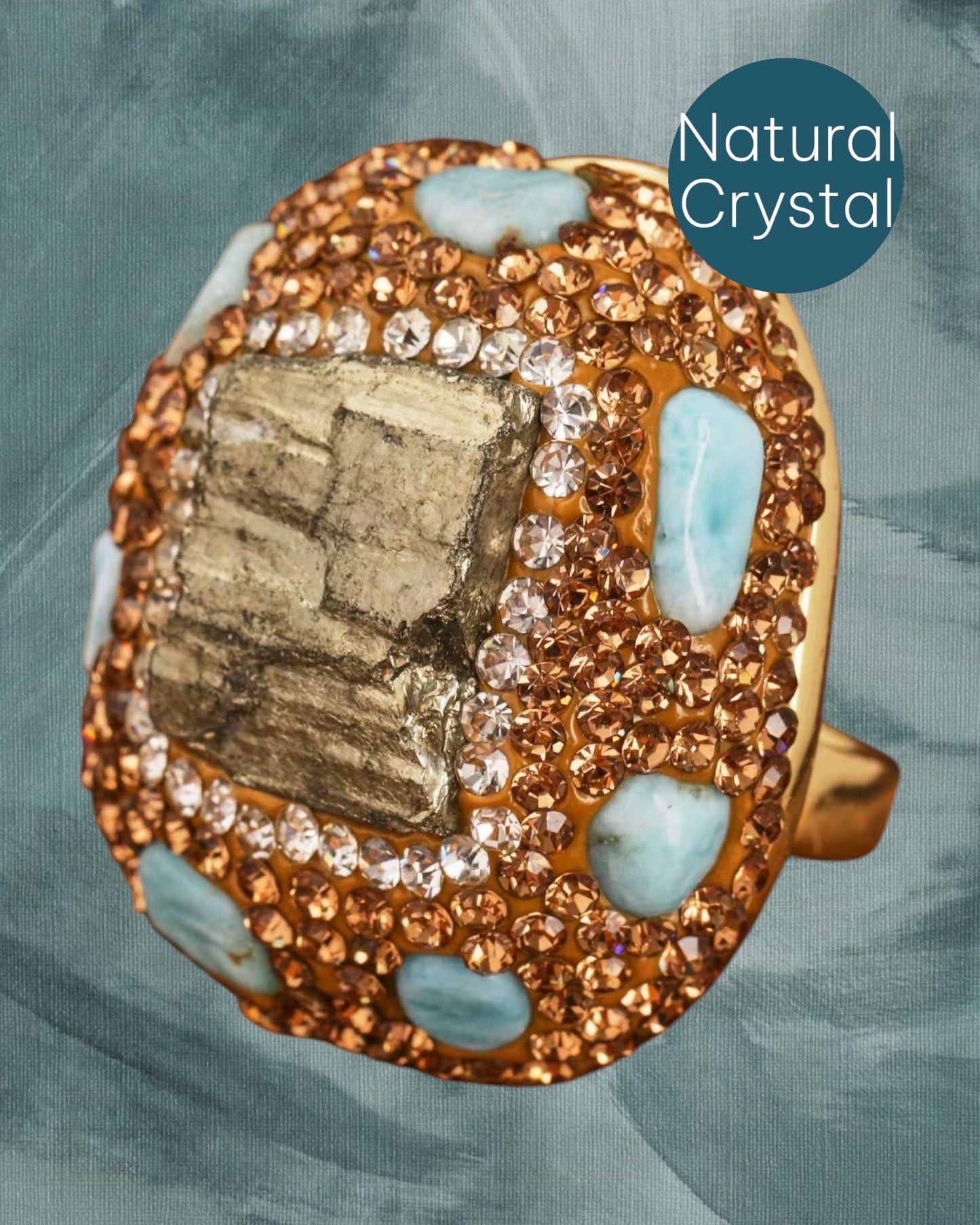 Celeste Crystal Cocktail Ring