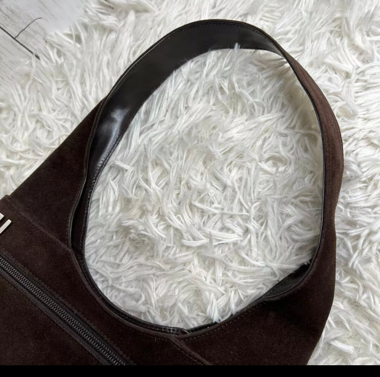 Gucci Tom Ford Era Suede Shoulder Bag