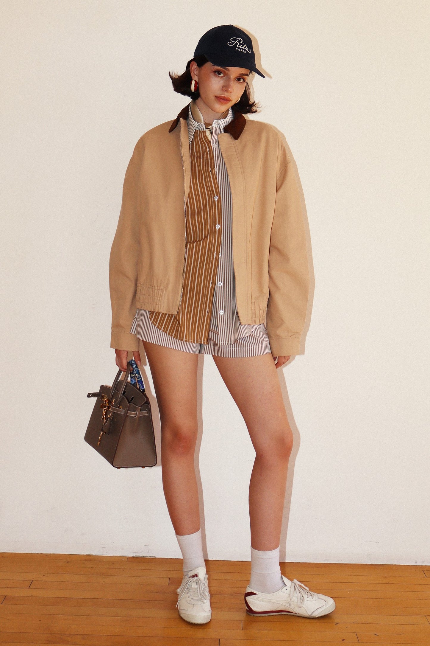 Vintage Canvas Bomber Jacket