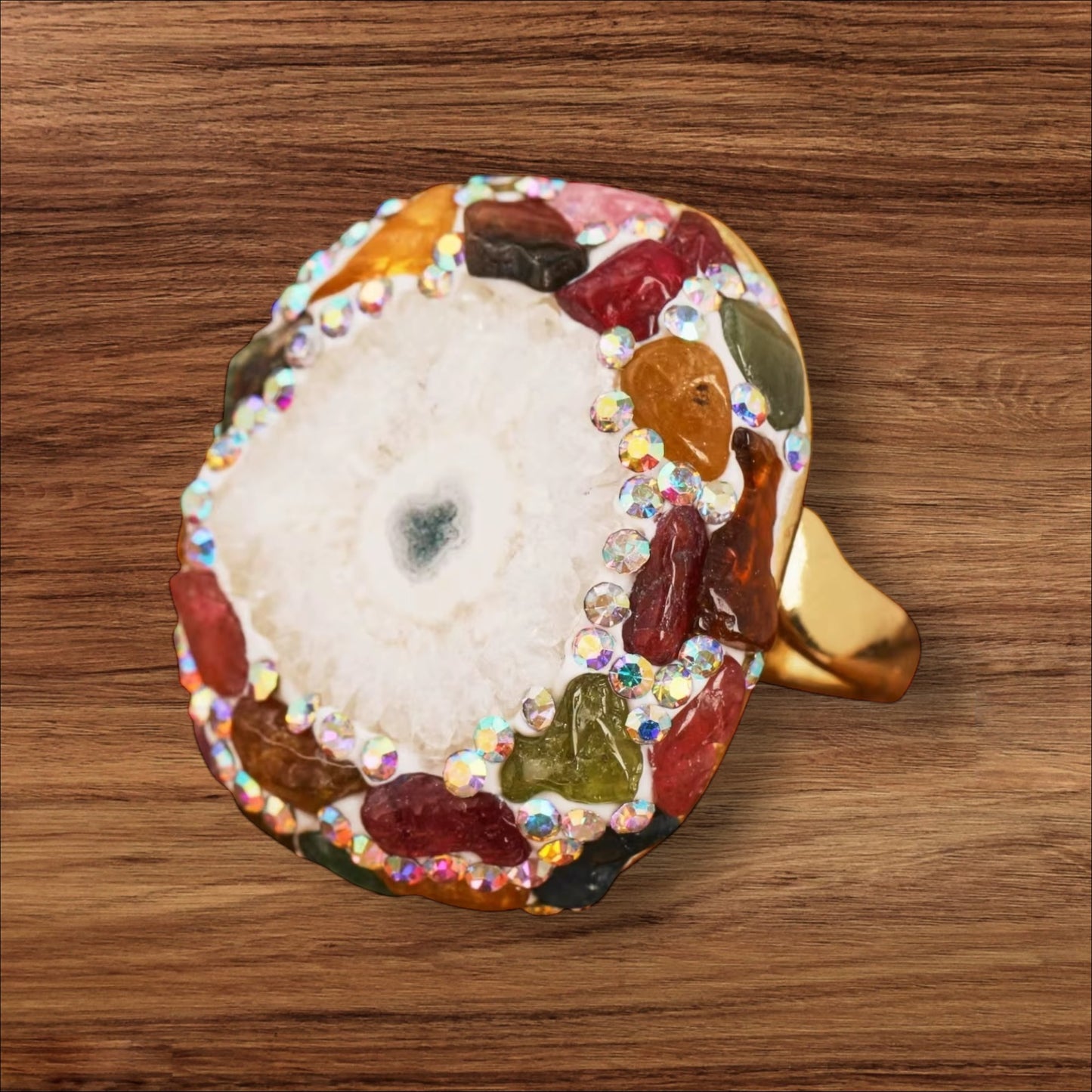 Celeste Crystal Cocktail Ring