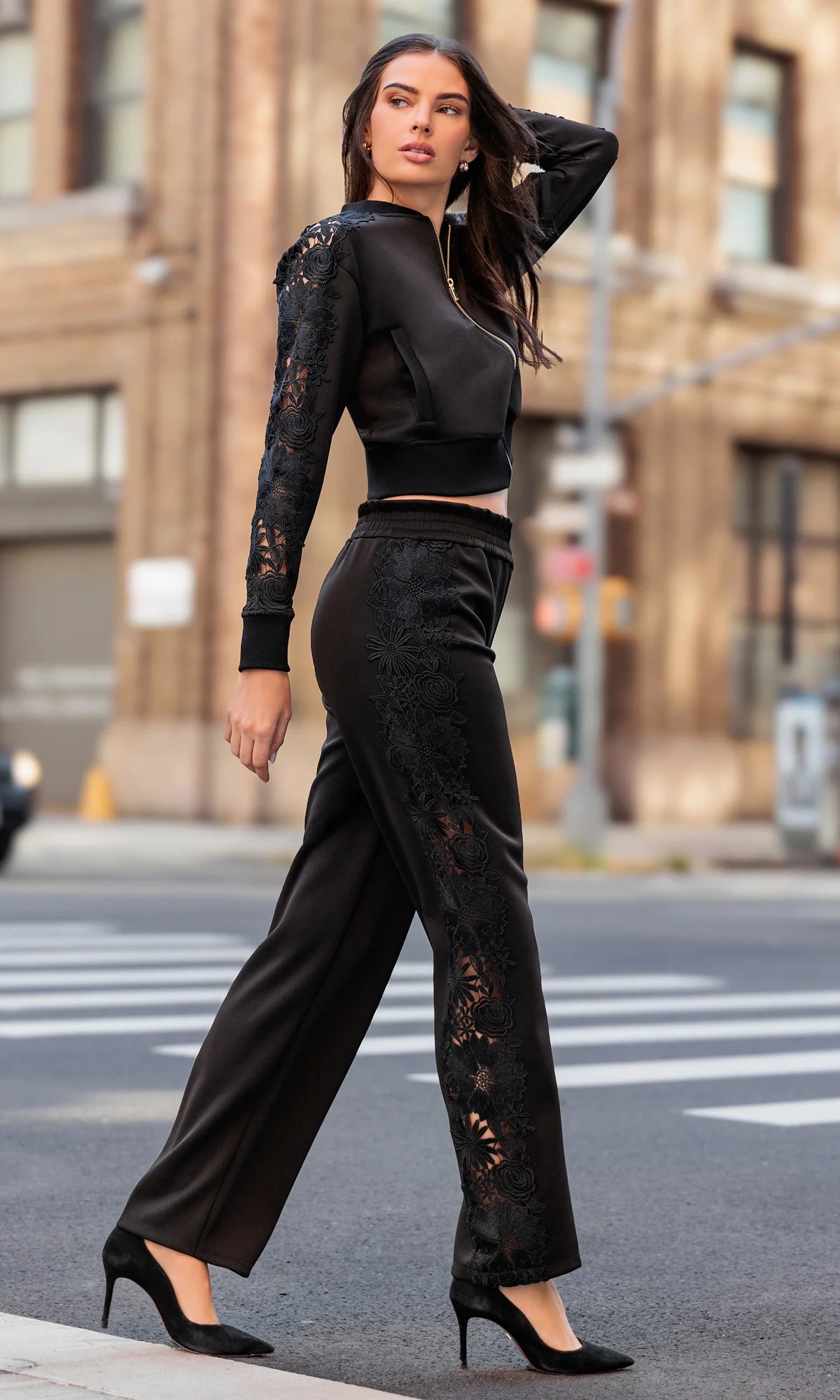 KENSLEY LACE COMBO PANTS