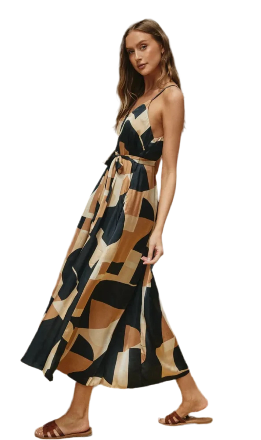 Midnight Colorblock Maxi Dress