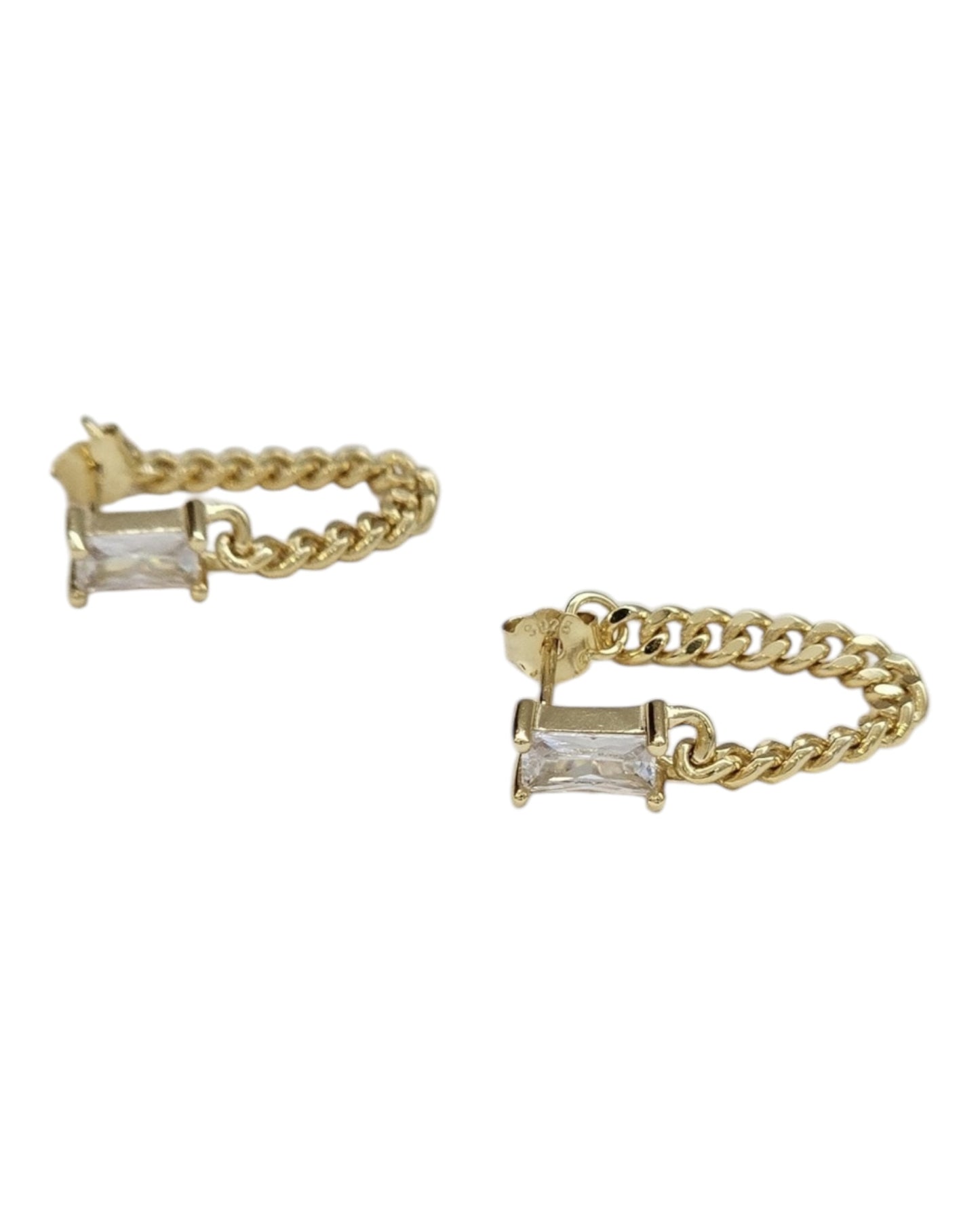 Link chain earrings