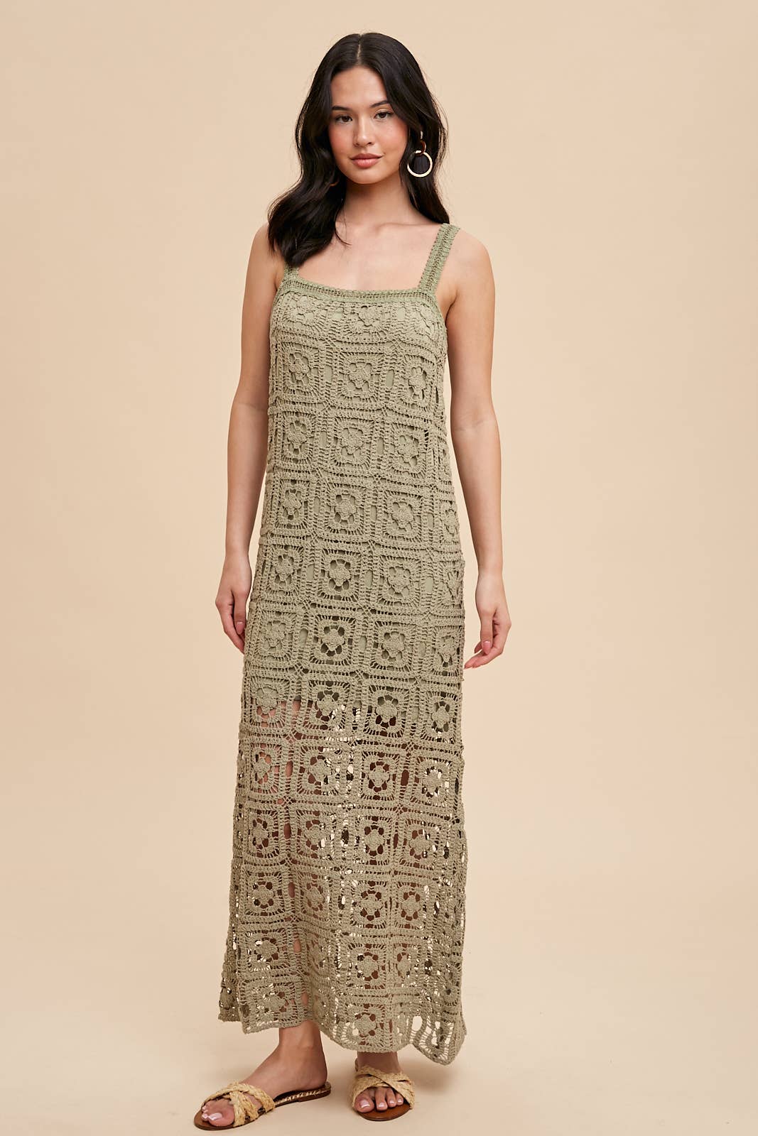 In Loom - COTTON CROCHET MAXI TANK DRESS