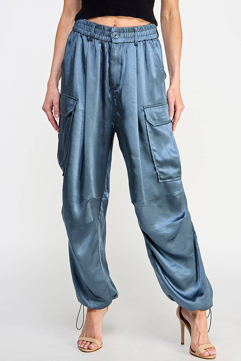 Flowcore Gloss Satin Cargo Pants