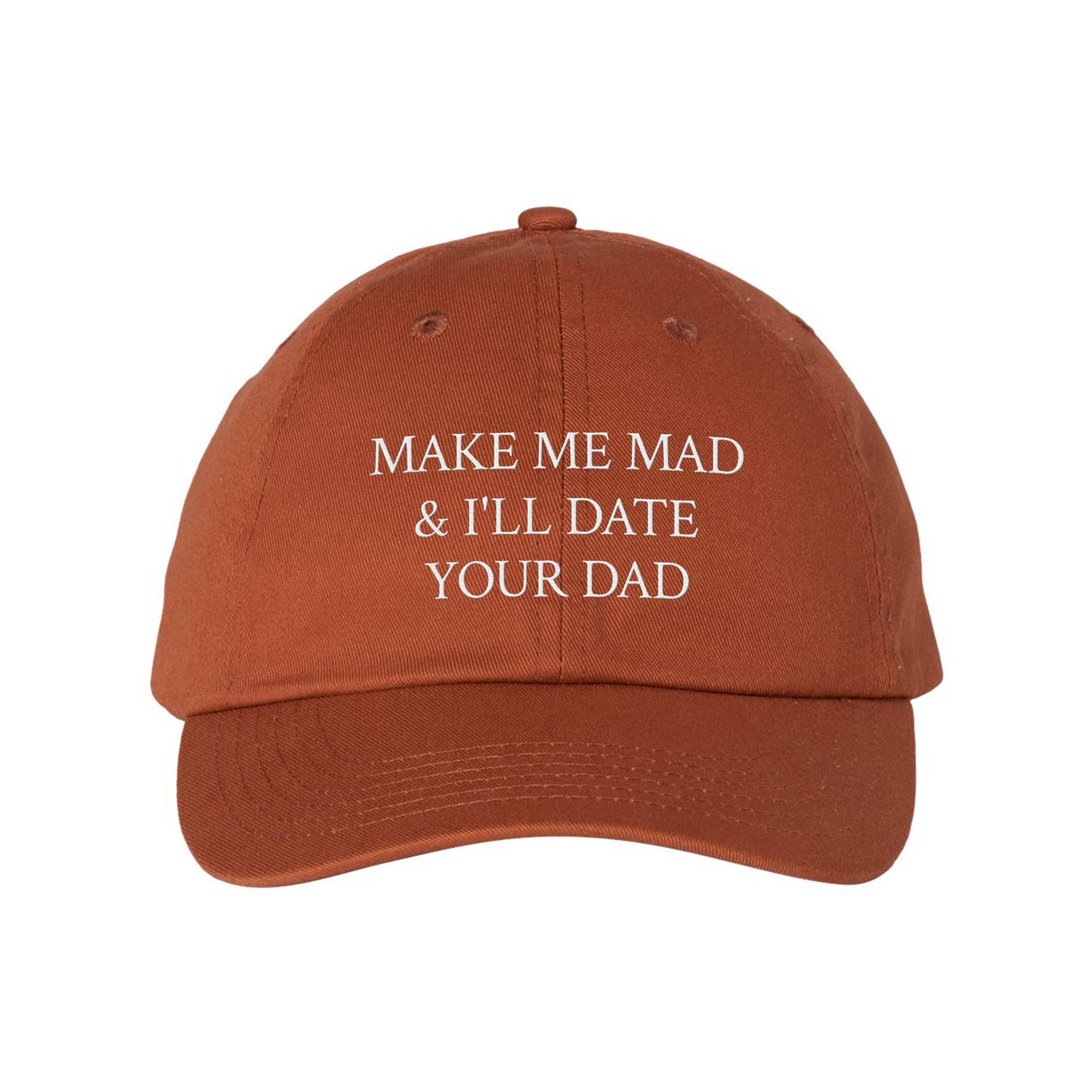 Make Me Mad Embroidered Bio-Washed Classic Dad Hat - Femfetti