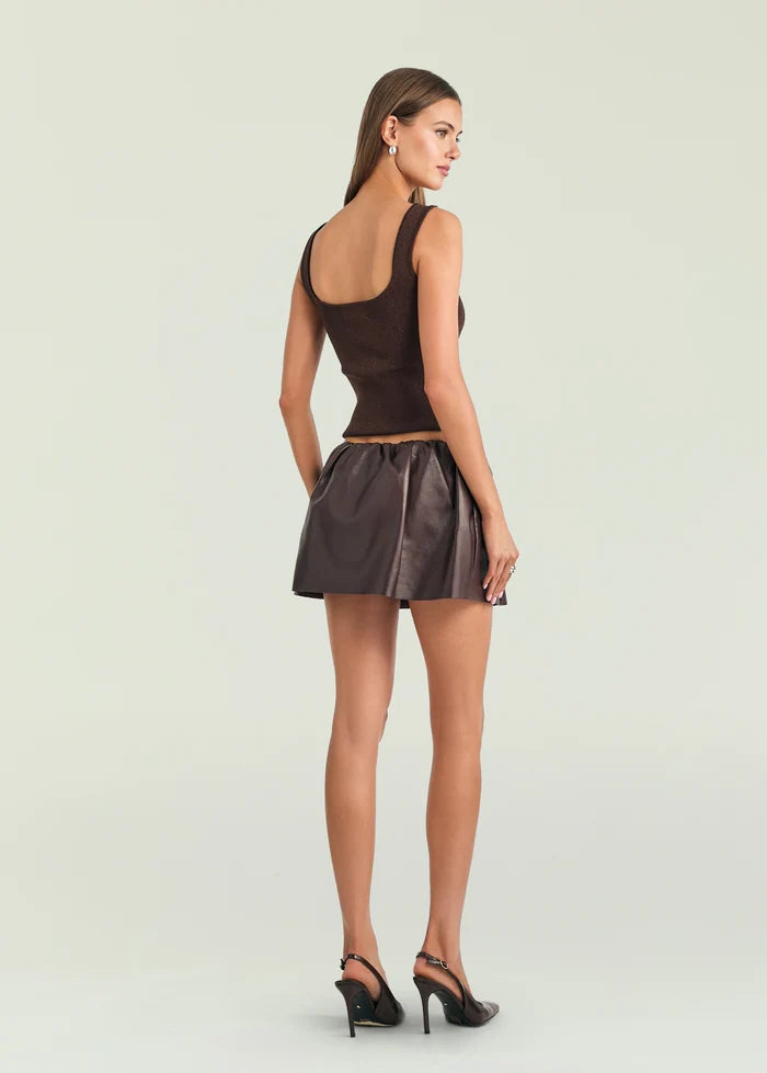 Kaitlin Leather Skirt