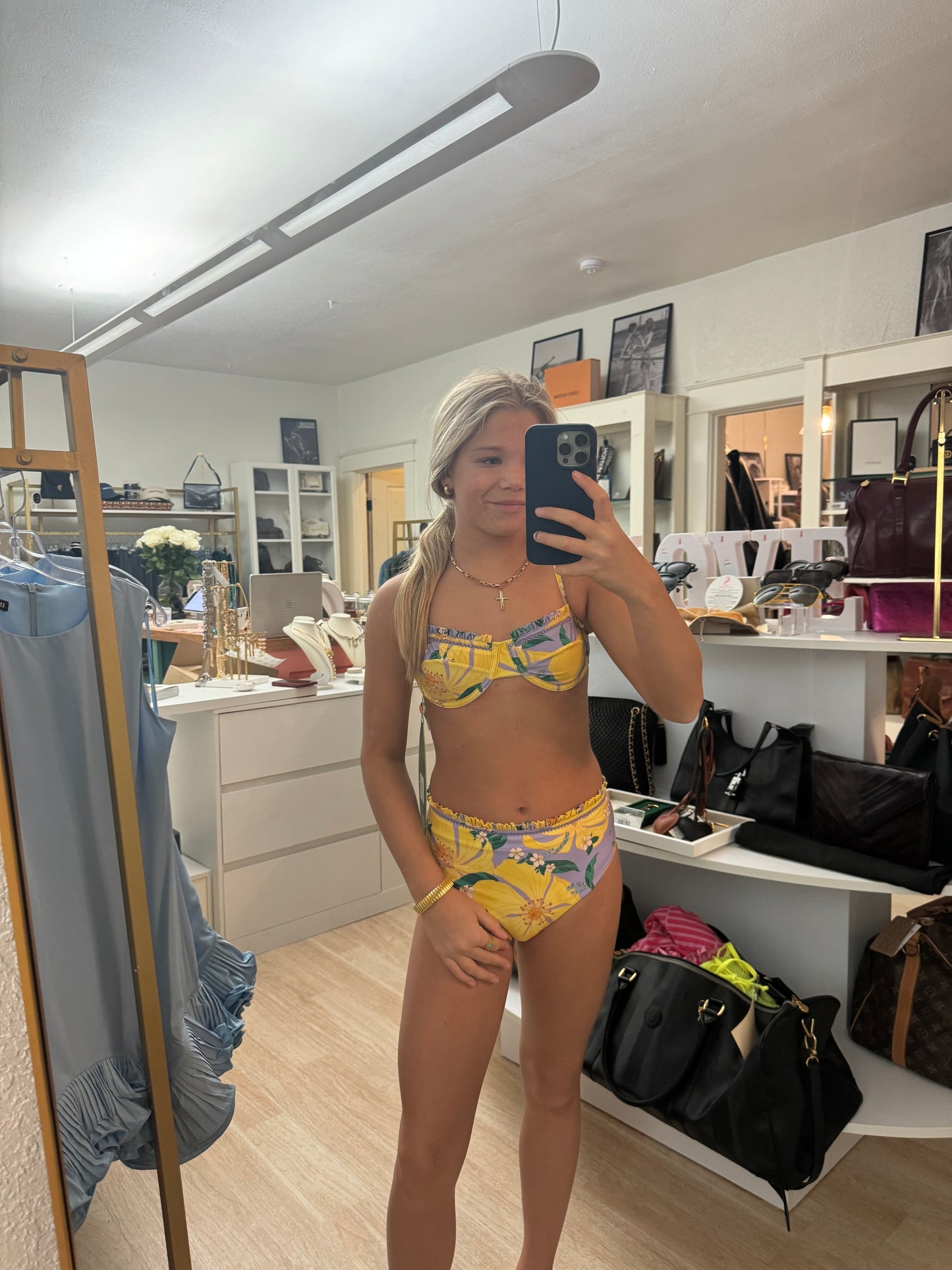 Farm Rio Floral Underwire Bikini Top & High Wasted Bottom