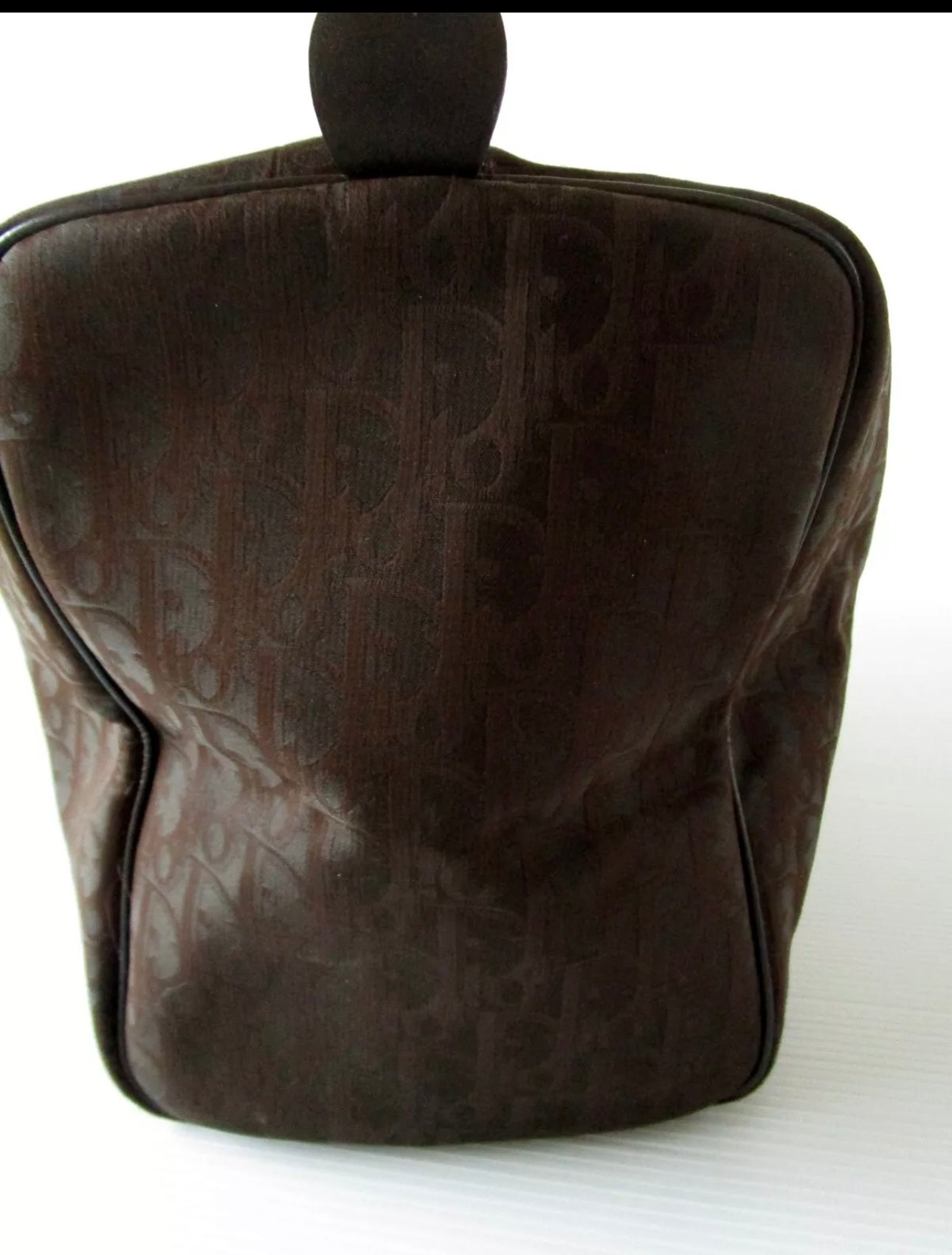Christian Dior Vintage Boston Bag Dark Brown Mini Duffel