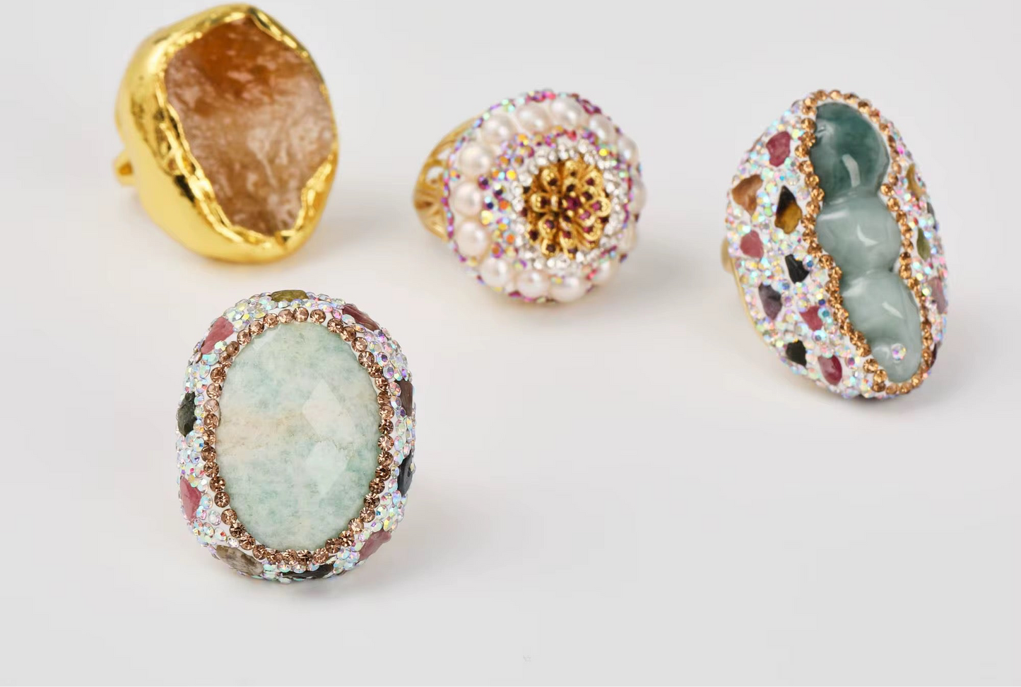 Celeste Crystal Cocktail Ring