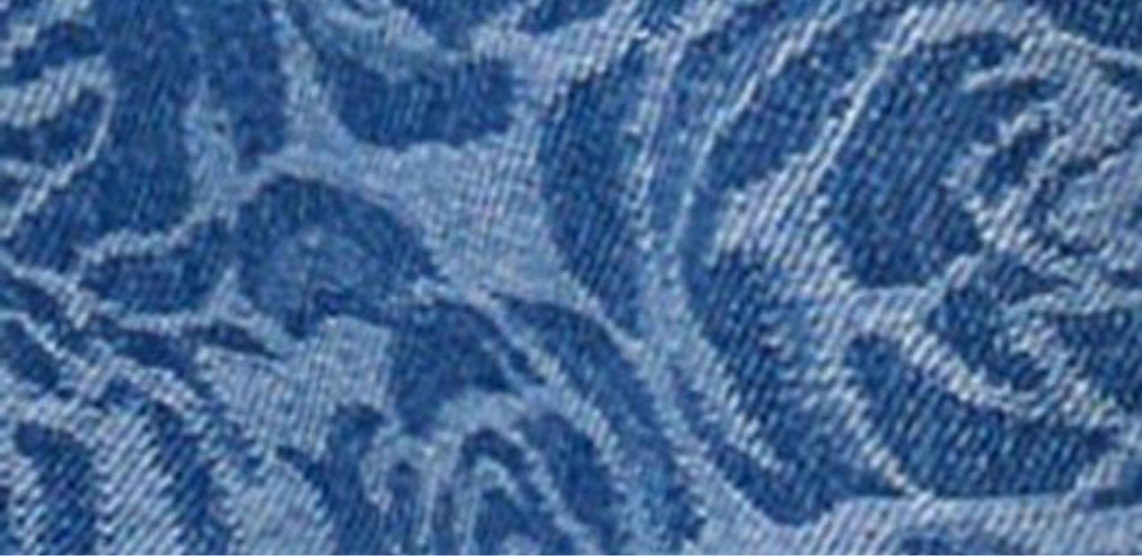 Jacquard Rose High Waist Barrel Leg Jeans Habitual