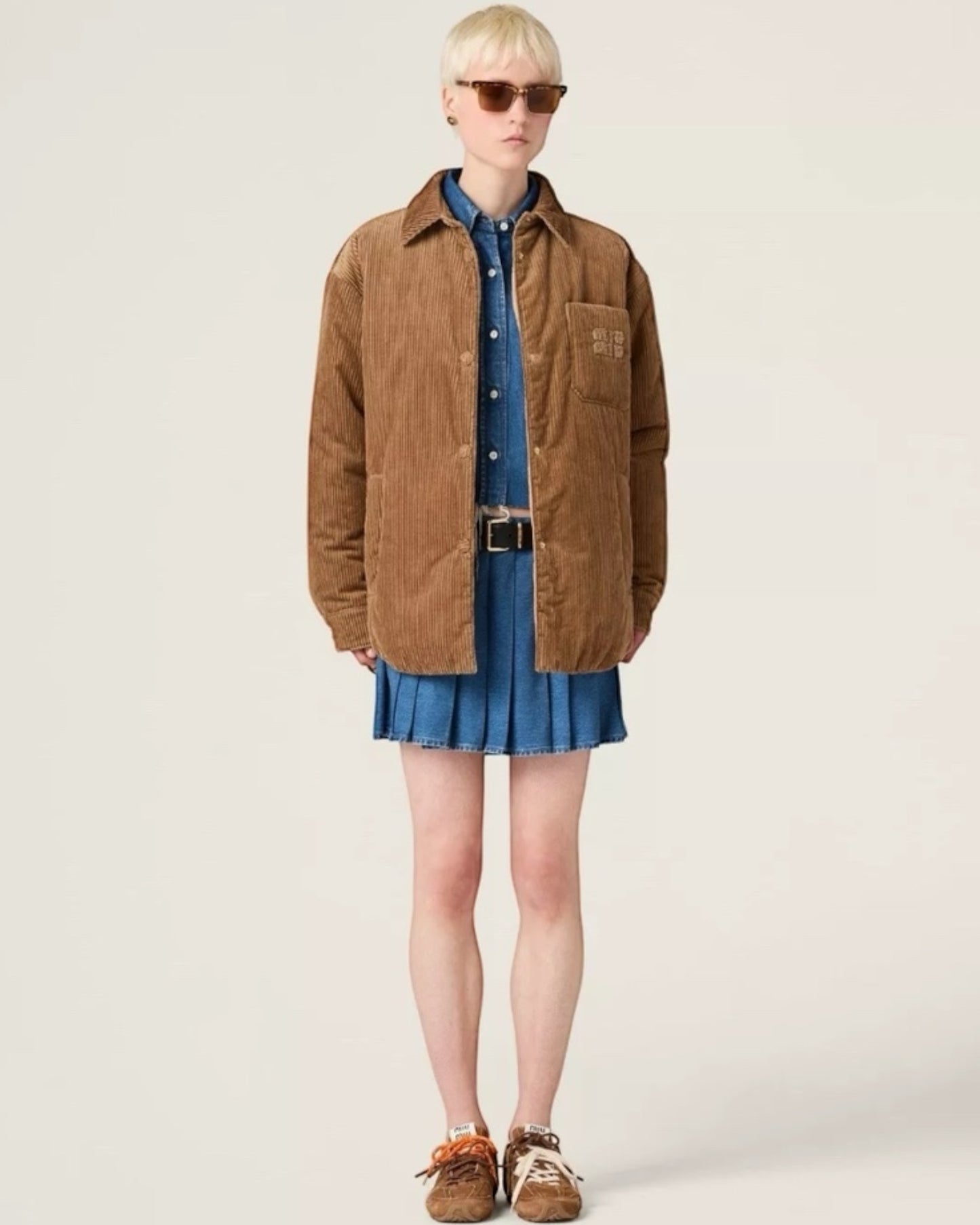 Miu Miu Corduroy Eco-Down Shirt Jacket – Size US 4