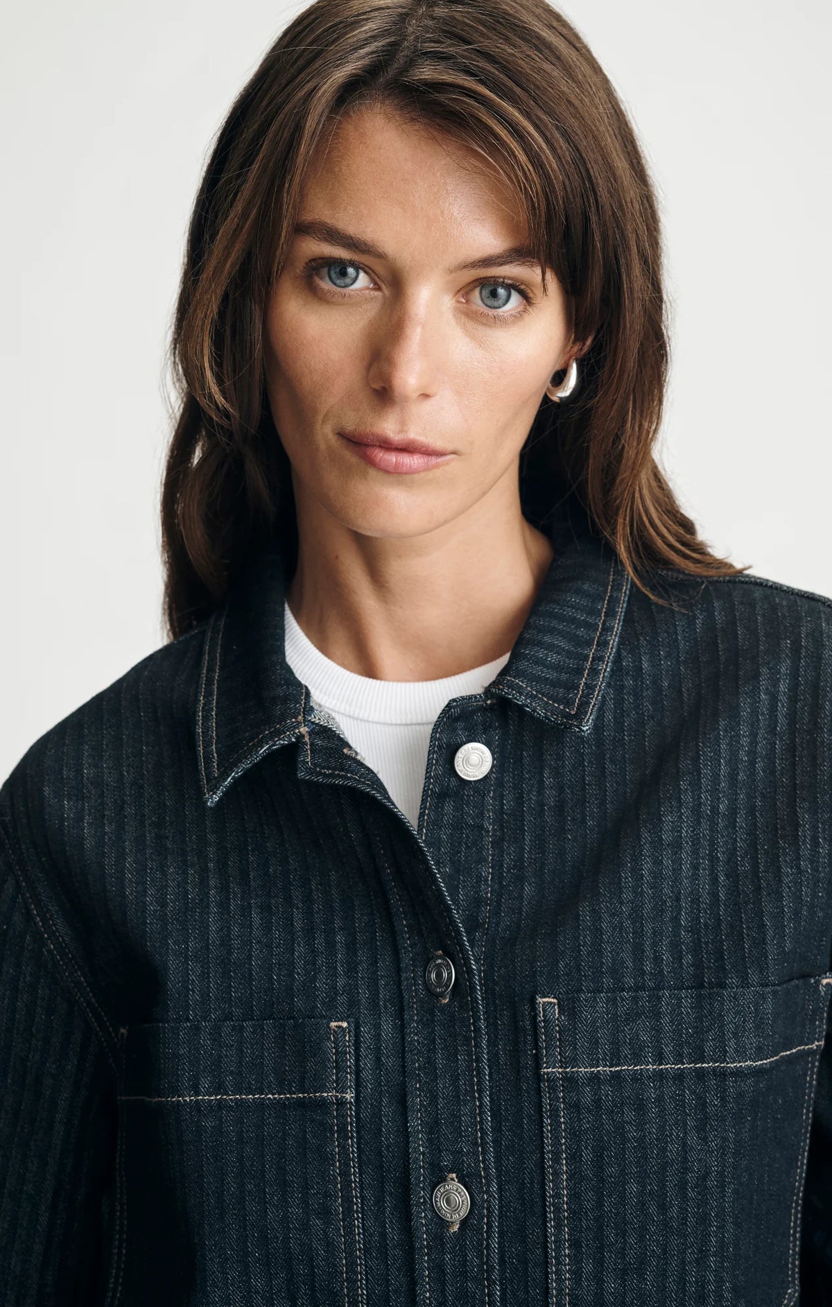 Norina Cropped Denim Overshirt