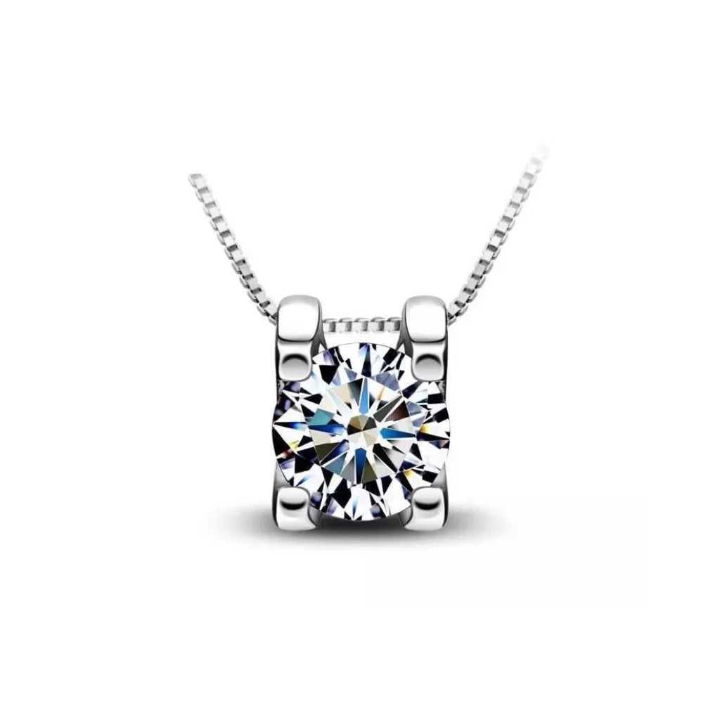 Tauren-style diamond pendant necklace