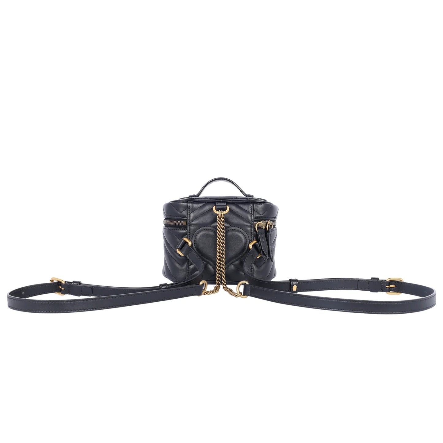 Gucci
Black Quilted Leather Marmont Mini Round Backpack Bag
$ 1,100