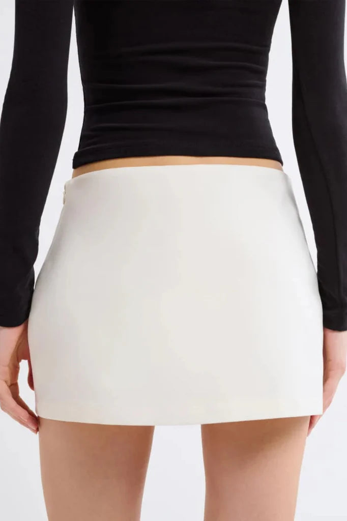 Cream Micro Skort. - Rumored