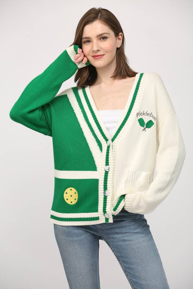 FATE - PICKLEBALL BUTTON CLOSURE CARDIGAN FW14063