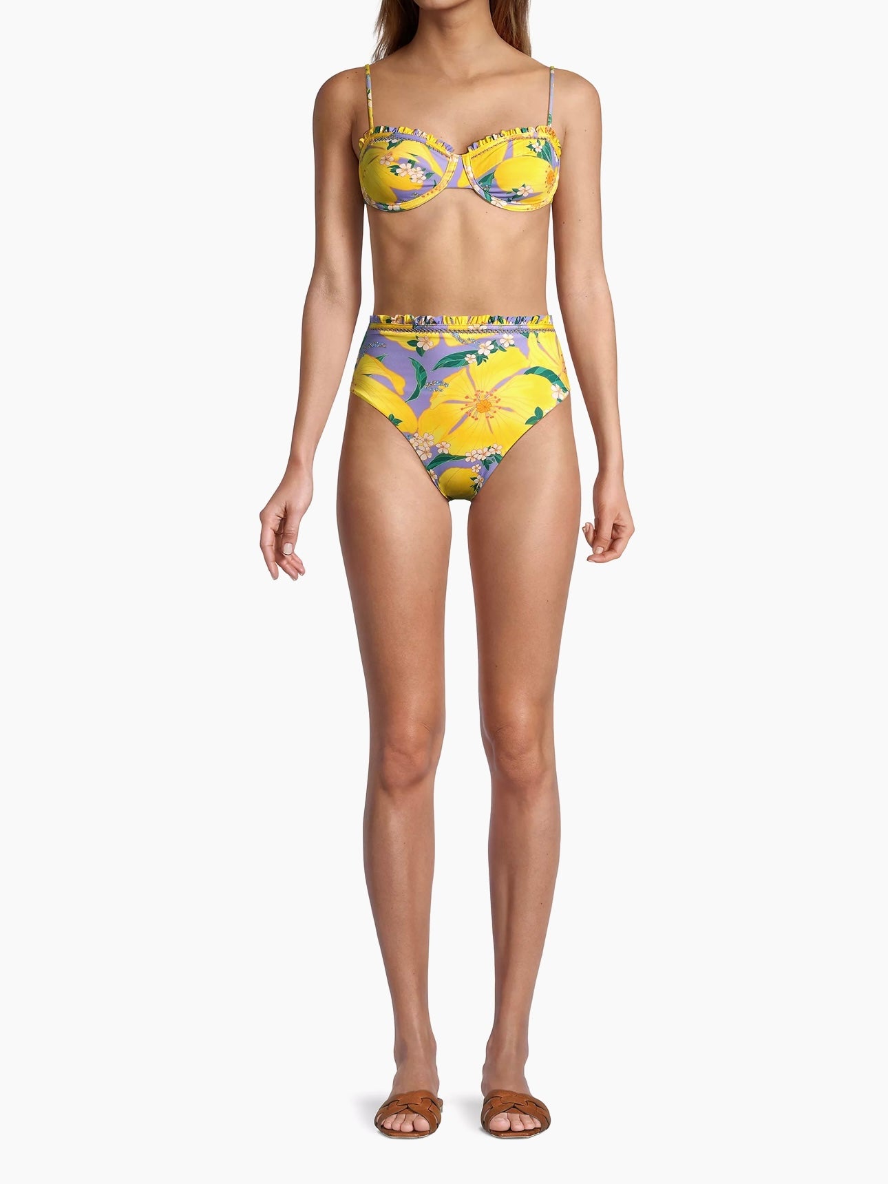 Farm Rio Floral Underwire Bikini Top & High Wasted Bottom
