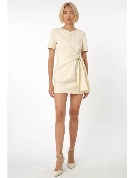 Leonie Short Sleeve Henley Tie Front